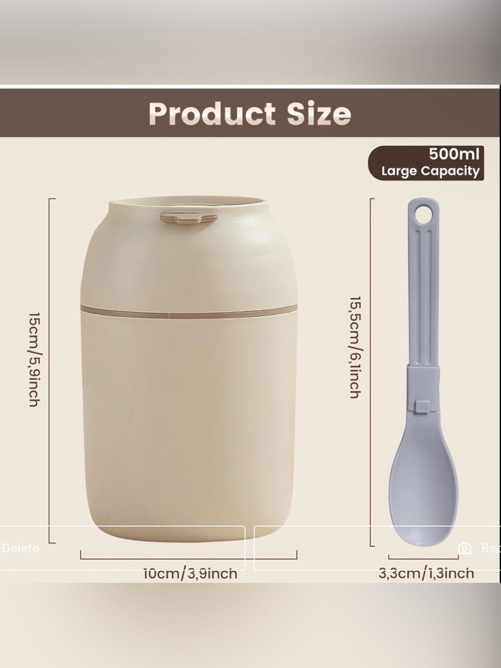 ★ Insulated Food Jar w Spoon Leakproof Stainless Steel Lunch Container - Picture 2 of 9